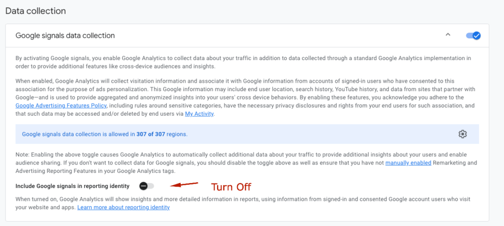 Turn Off Google Signal Data Collection